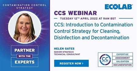 April 12: Webinar Ecolab Contamination Control Strategy
